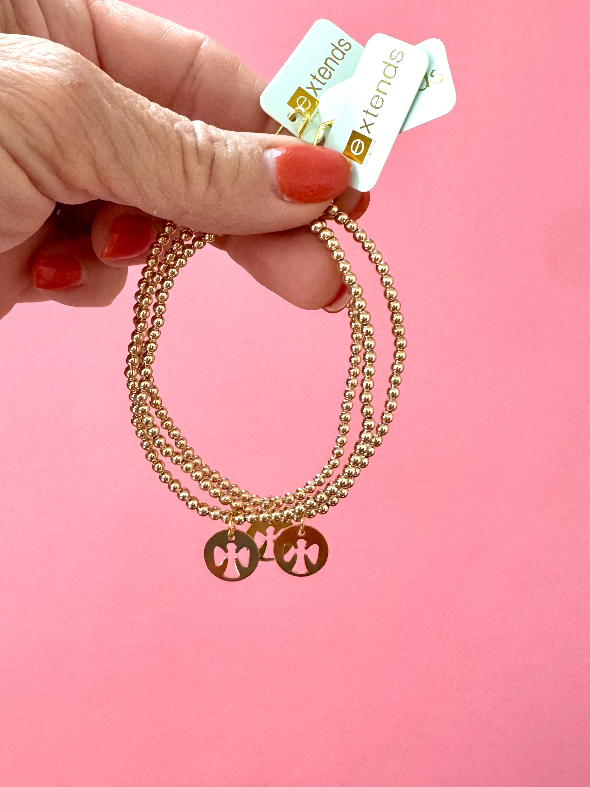 EXTENDS Classic Gold 3mm Guardian Angel Disc-260 eNewton-enewton-The Lovely Closet, Women's Fashion Boutique in Alexandria, KY