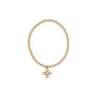 Classic Gold 3mm Beaded Signature Cross 4mm Charm-260 eNewton-eNewton-The Lovely Closet, Women's Fashion Boutique in Alexandria, KY