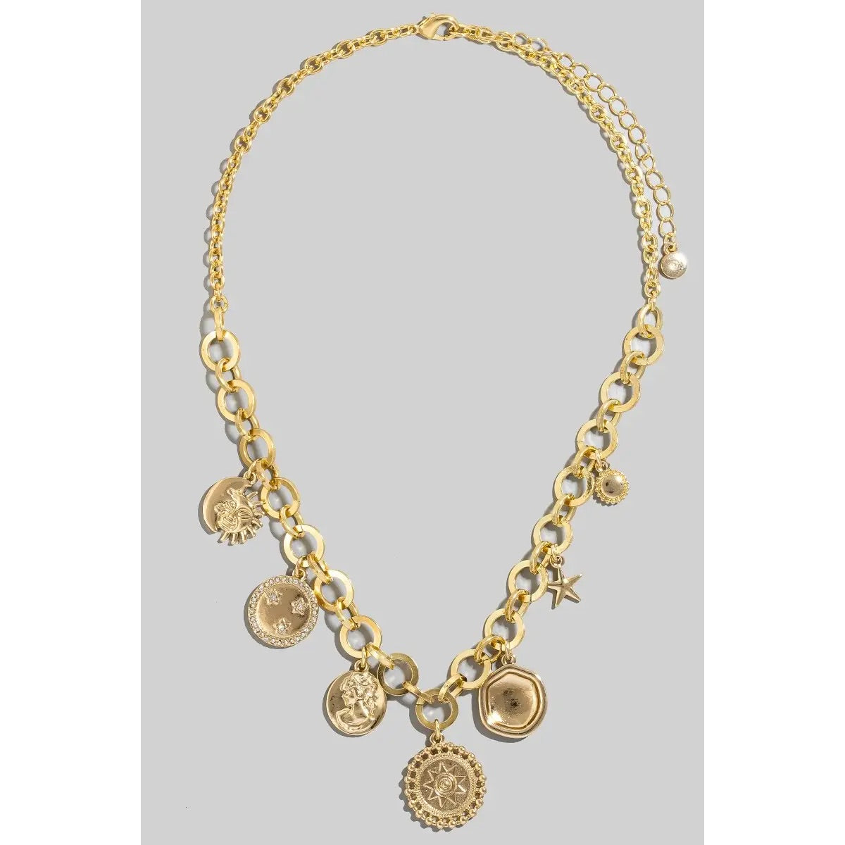 Sunburst Charm Necklace-250 Jewelry-Fame-The Lovely Closet, Women's Fashion Boutique in Alexandria, KY