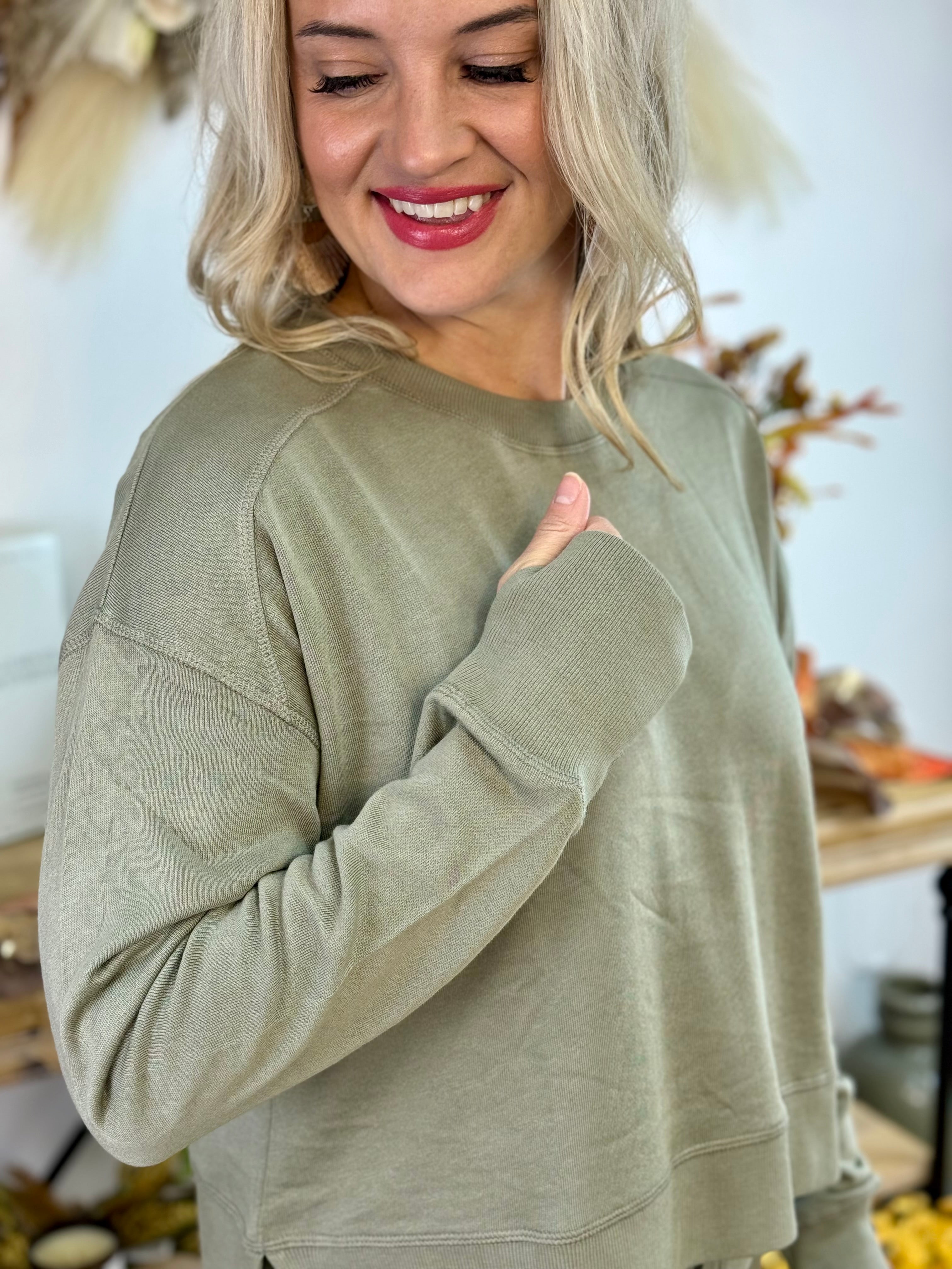 Organic Blend Pullover-110 Long Sleeve Top-The Lovely Closet-The Lovely Closet, Women's Fashion Boutique in Alexandria, KY