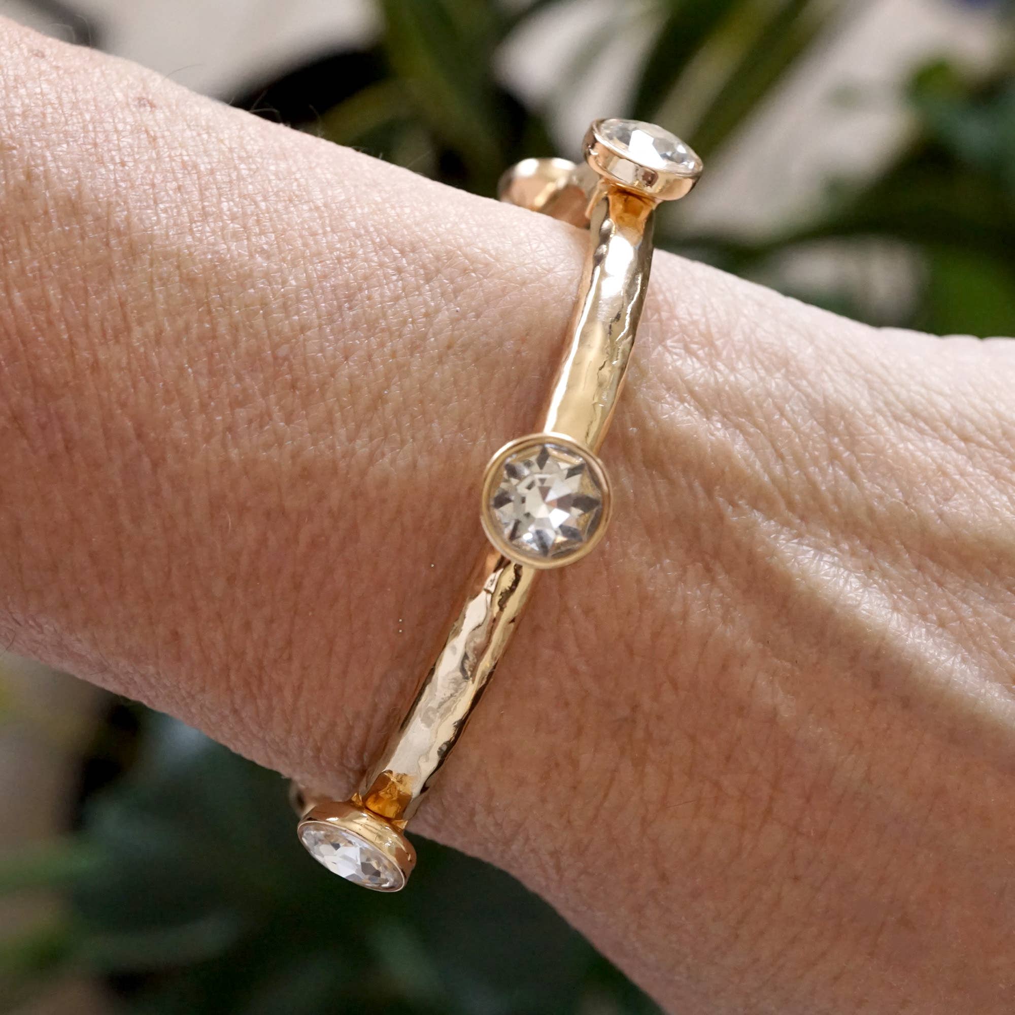 Sparkly Gold Tone Bracelet-250 Jewelry-PennyLine inc-The Lovely Closet, Women's Fashion Boutique in Alexandria, KY