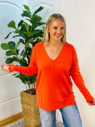 Dream Sweater - Burnt Orange-140 Sweaters-zenana-The Lovely Closet, Women's Fashion Boutique in Alexandria, KY