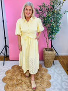 Sippin' Lemonade Midi Dress-180 Dresses-&Merci-The Lovely Closet, Women's Fashion Boutique in Alexandria, KY