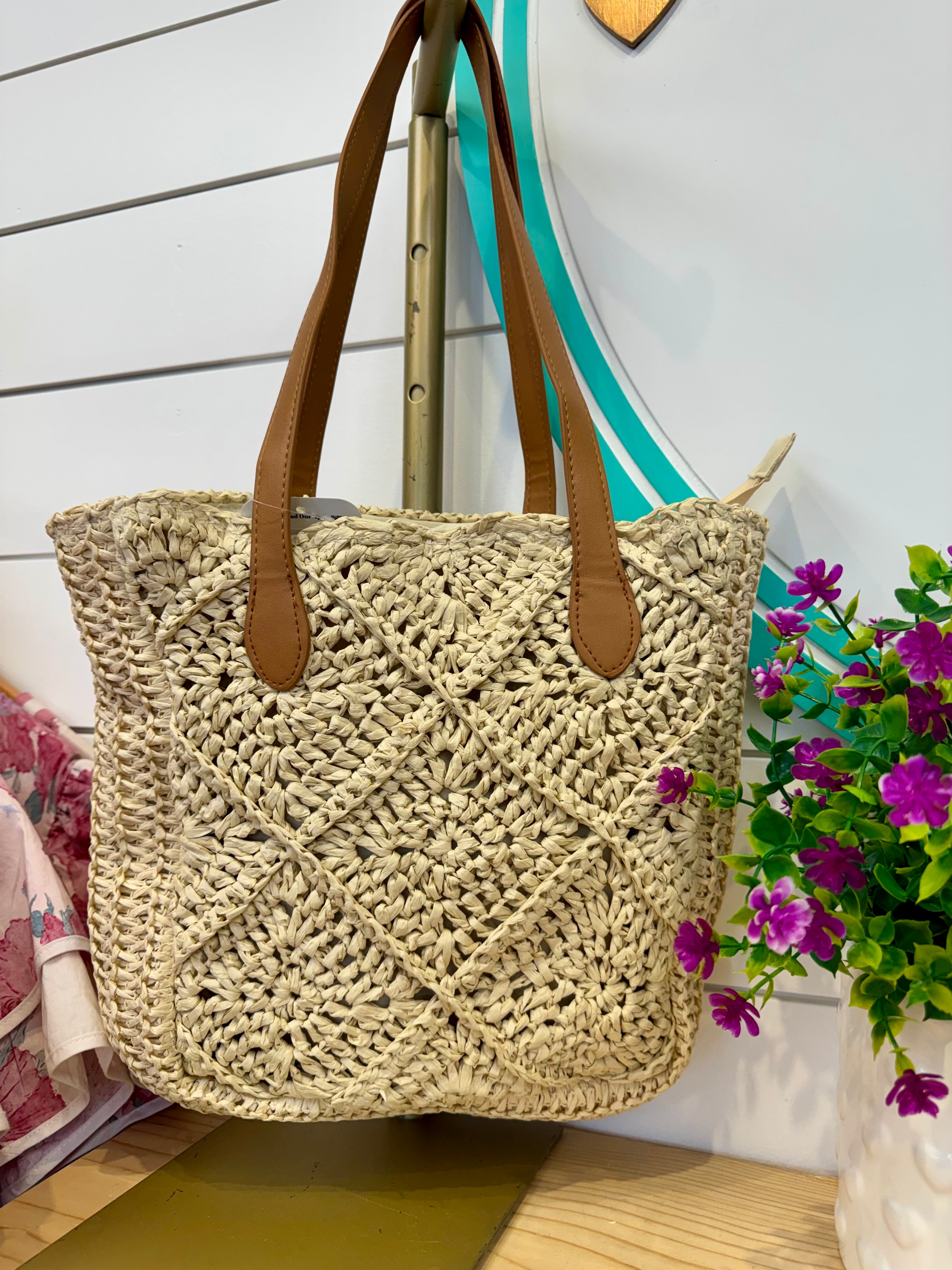 Straw Tote-280 Accessories-judson-The Lovely Closet, Women's Fashion Boutique in Alexandria, KY
