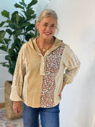 Harvest Lace Hoodie-110 Long Sleeve Top-GIGIO-The Lovely Closet, Women's Fashion Boutique in Alexandria, KY