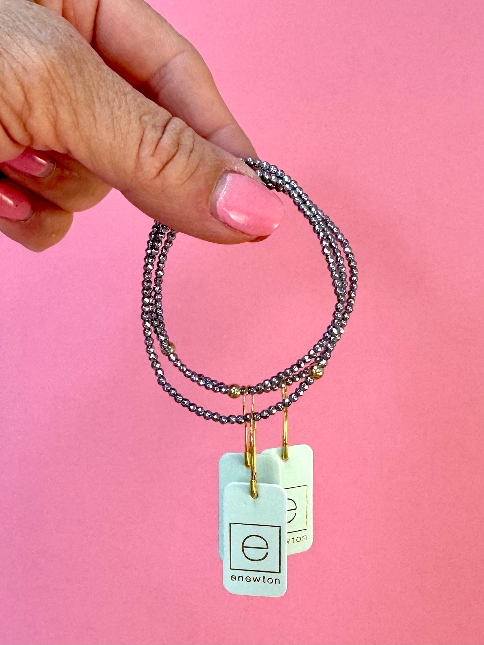 Silver Hematite 2mm-260 eNewton-eNewton-The Lovely Closet, Women's Fashion Boutique in Alexandria, KY