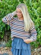 Charm Stripe Crochet Sweater-140 Sweaters-The Lovely Closet-The Lovely Closet, Women's Fashion Boutique in Alexandria, KY