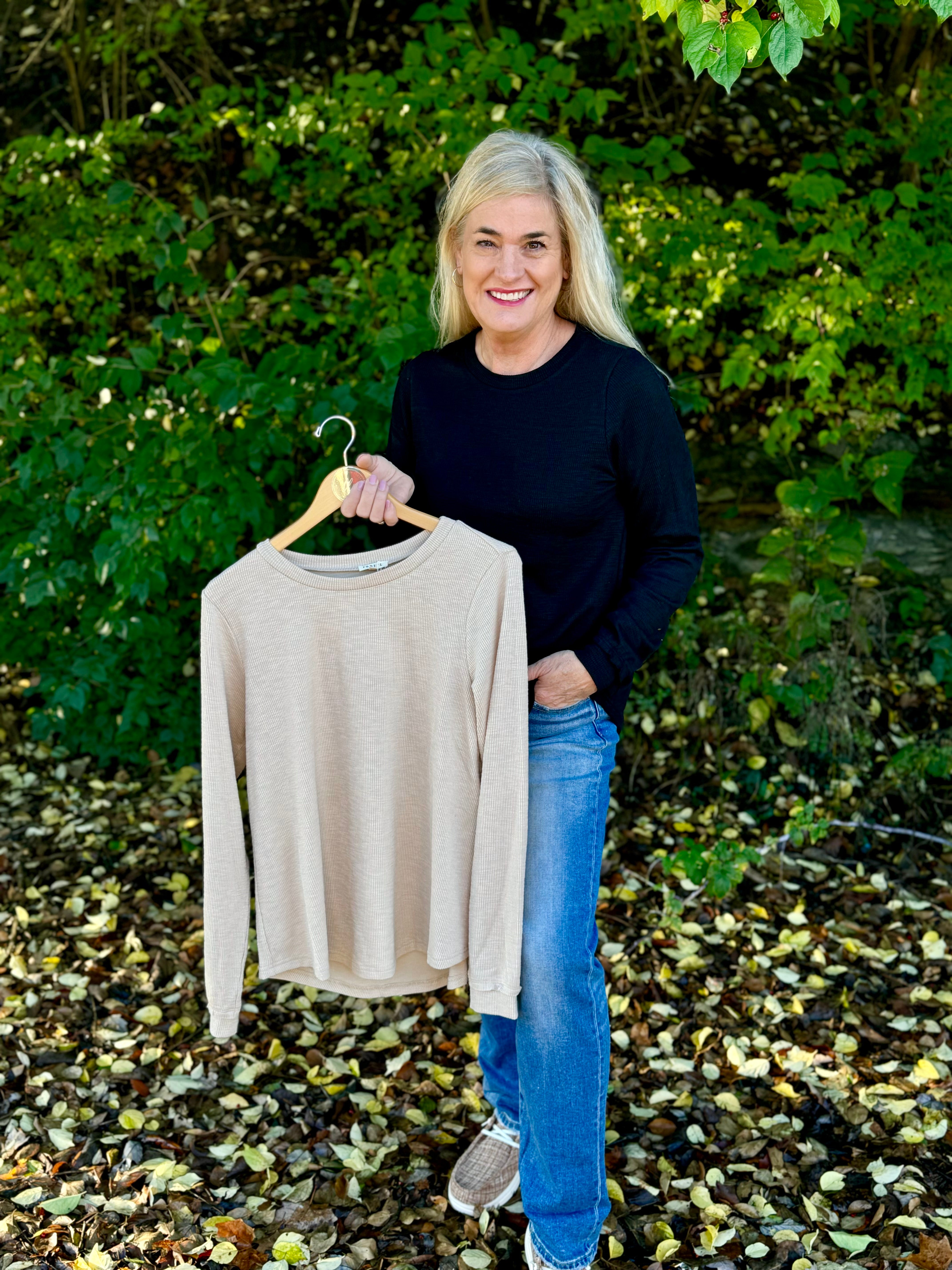 Ribbed Long Sleeve Top-110 Long Sleeve Top-The Lovely Closet-The Lovely Closet, Women's Fashion Boutique in Alexandria, KY