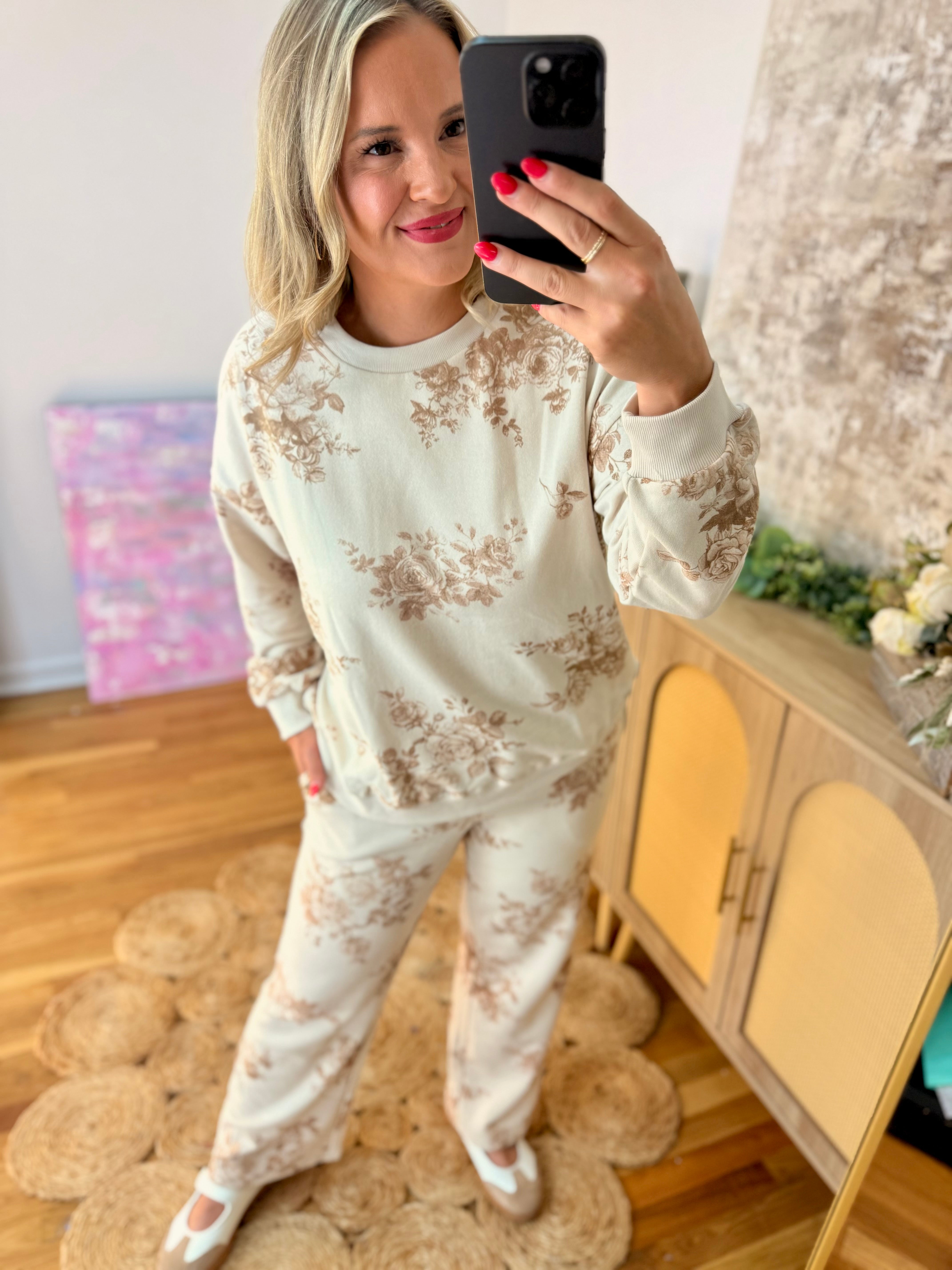 Falling for Floral Pullover-190 Rompers/Jumpsuits/Sets-Blu Pepper-The Lovely Closet, Women's Fashion Boutique in Alexandria, KY