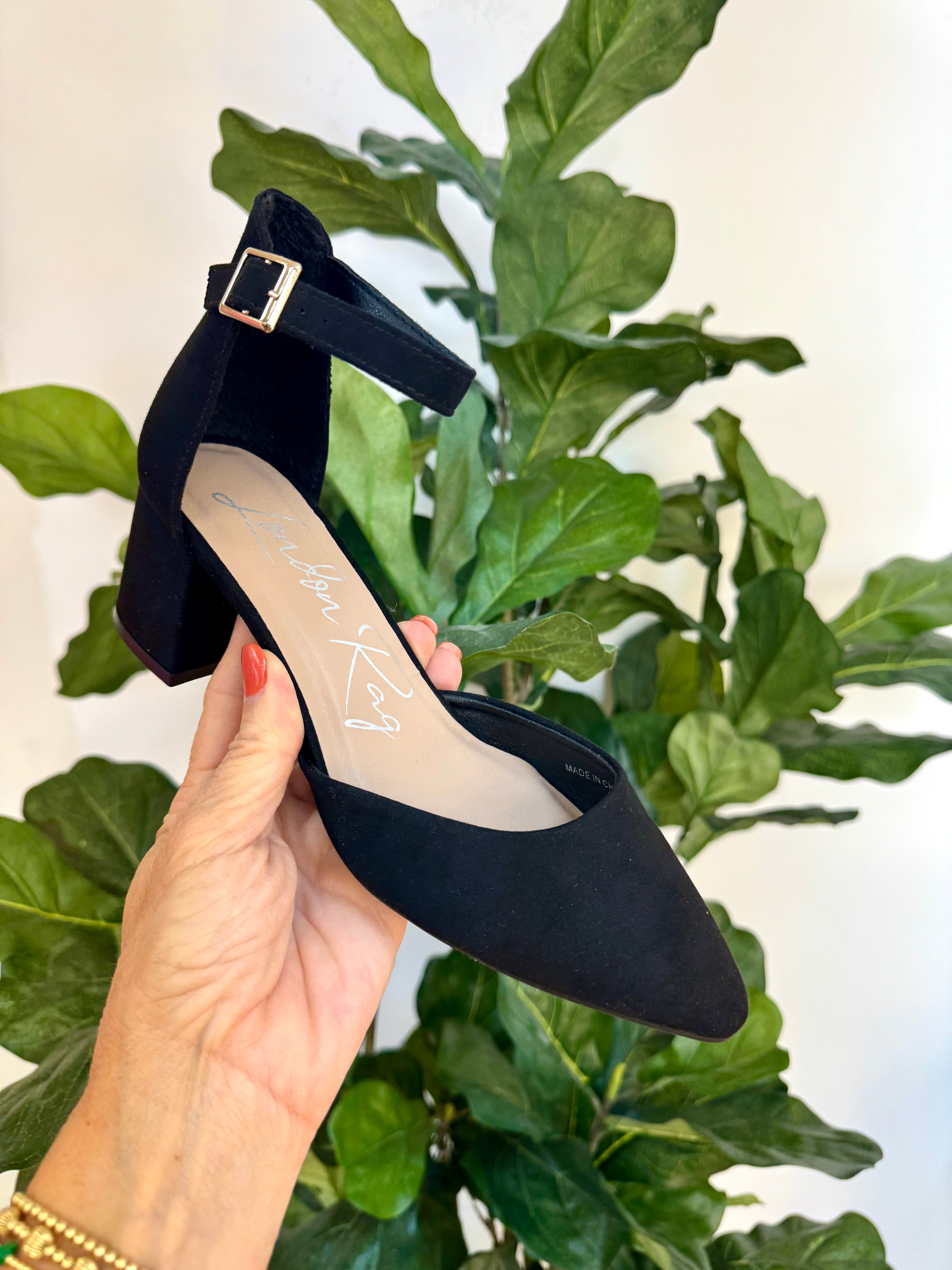 Midnight Elegance Block Heel-270 Shoes-London Rag-The Lovely Closet, Women's Fashion Boutique in Alexandria, KY