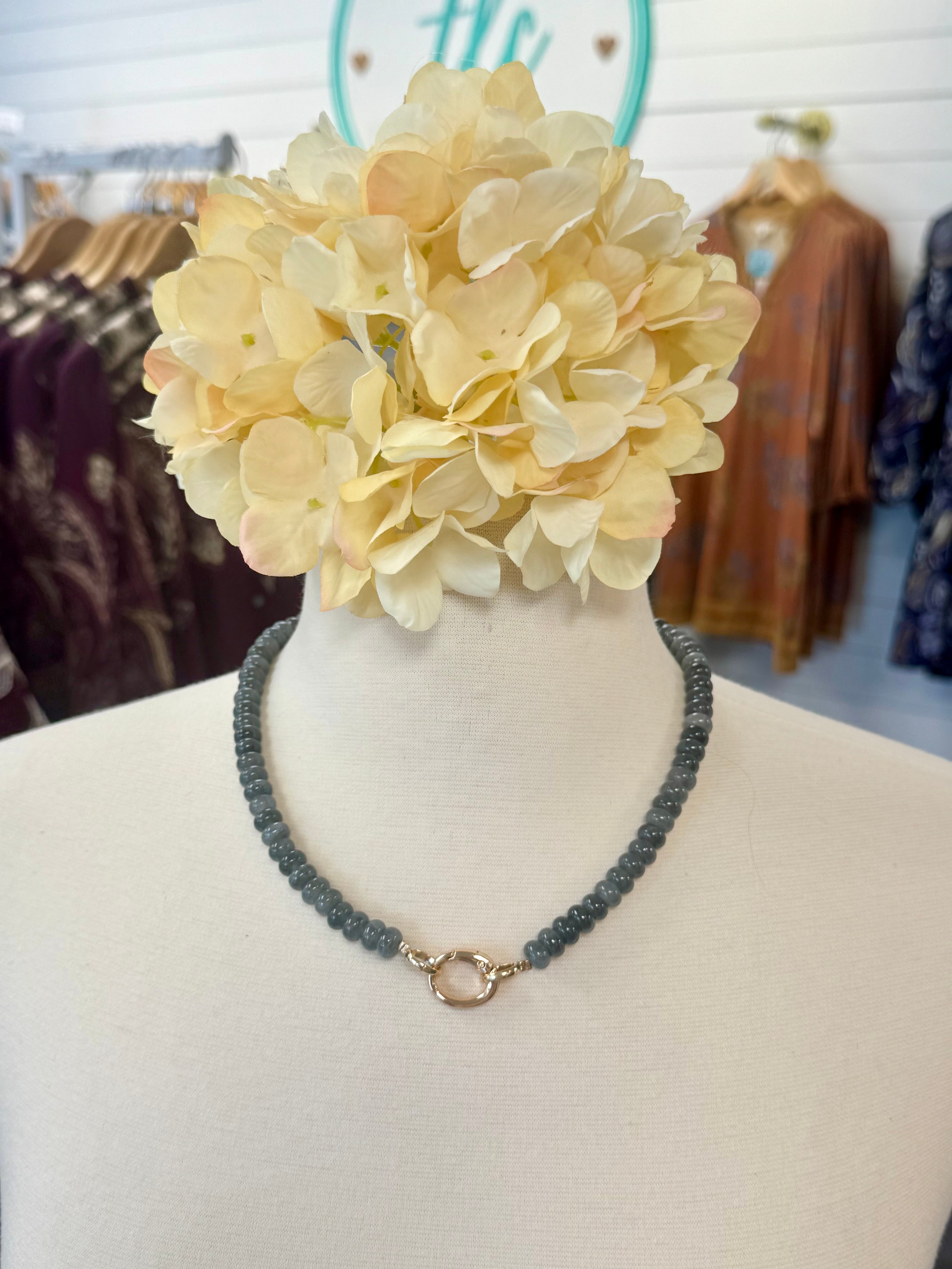 Grey Truffle Candy Stone Necklace-280 Accessories-judson-The Lovely Closet, Women's Fashion Boutique in Alexandria, KY