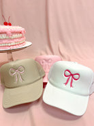 Girly Bow Trucker Hat-Hats-The Lovely Closet-The Lovely Closet, Women's Fashion Boutique in Alexandria, KY