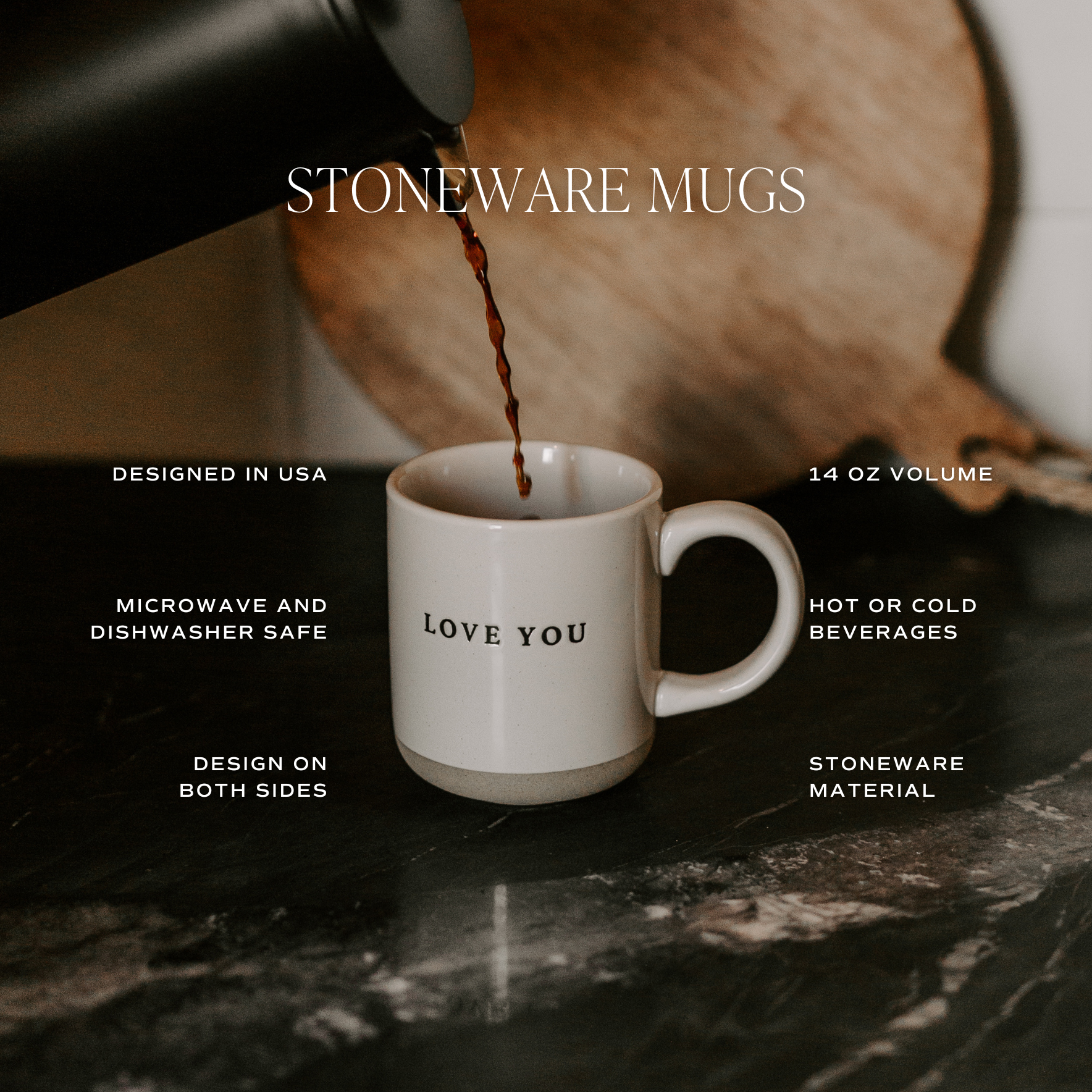 White Fall Leaves Stoneware Coffee Mug-310 Gift-Sweet Water Decor-The Lovely Closet, Women's Fashion Boutique in Alexandria, KY