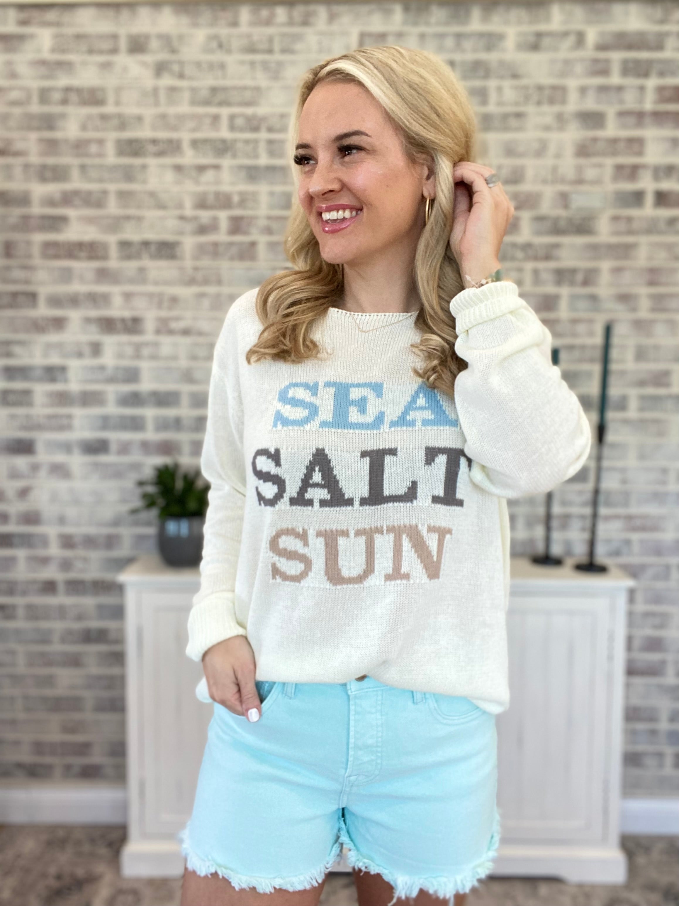 Sea Salt Sun Sweater-Sweaters-The Lovely Closet-The Lovely Closet, Women's Fashion Boutique in Alexandria, KY
