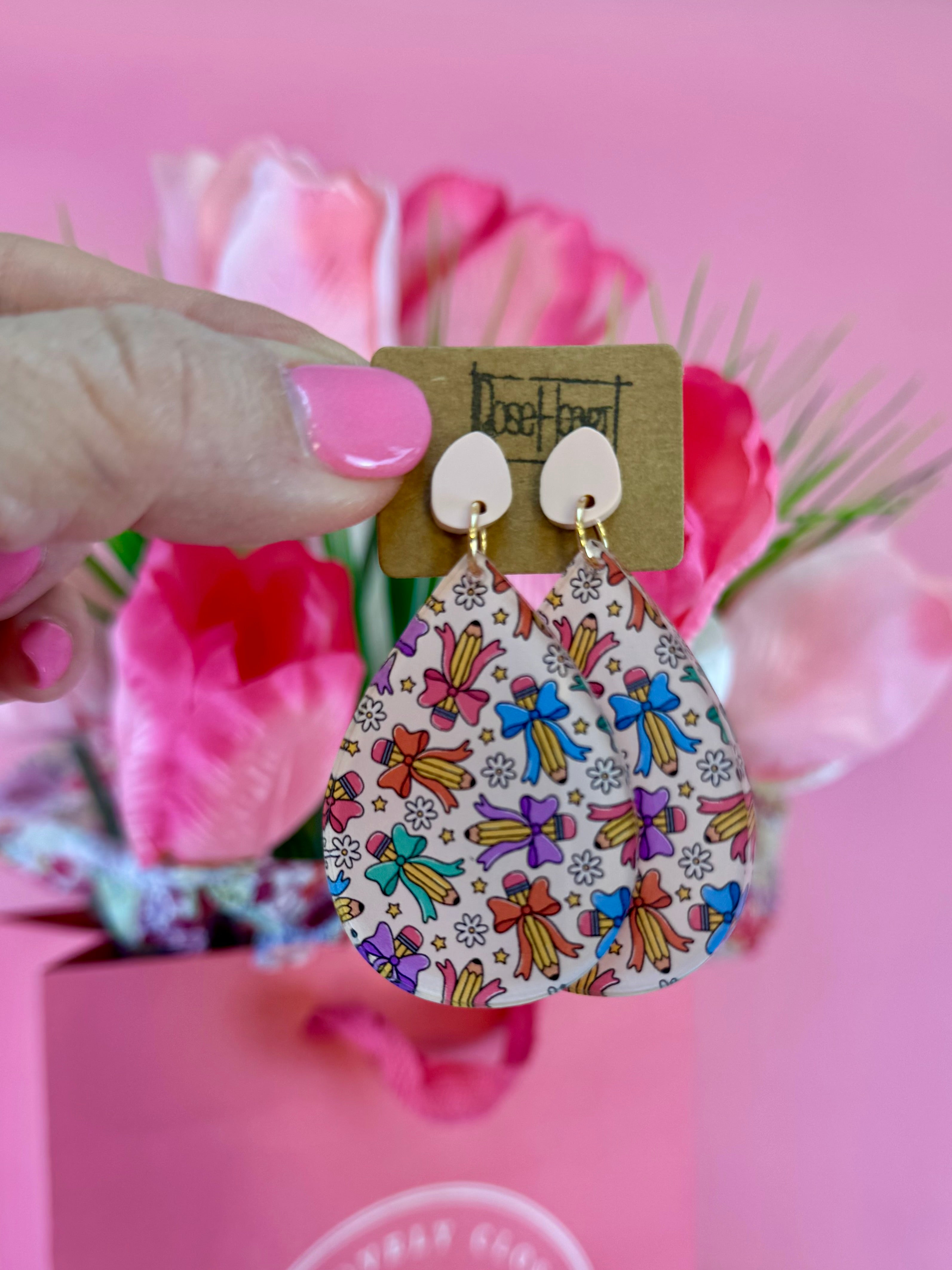 Best Teacher Ever Earring Collection-250 Jewelry-RH-The Lovely Closet, Women's Fashion Boutique in Alexandria, KY
