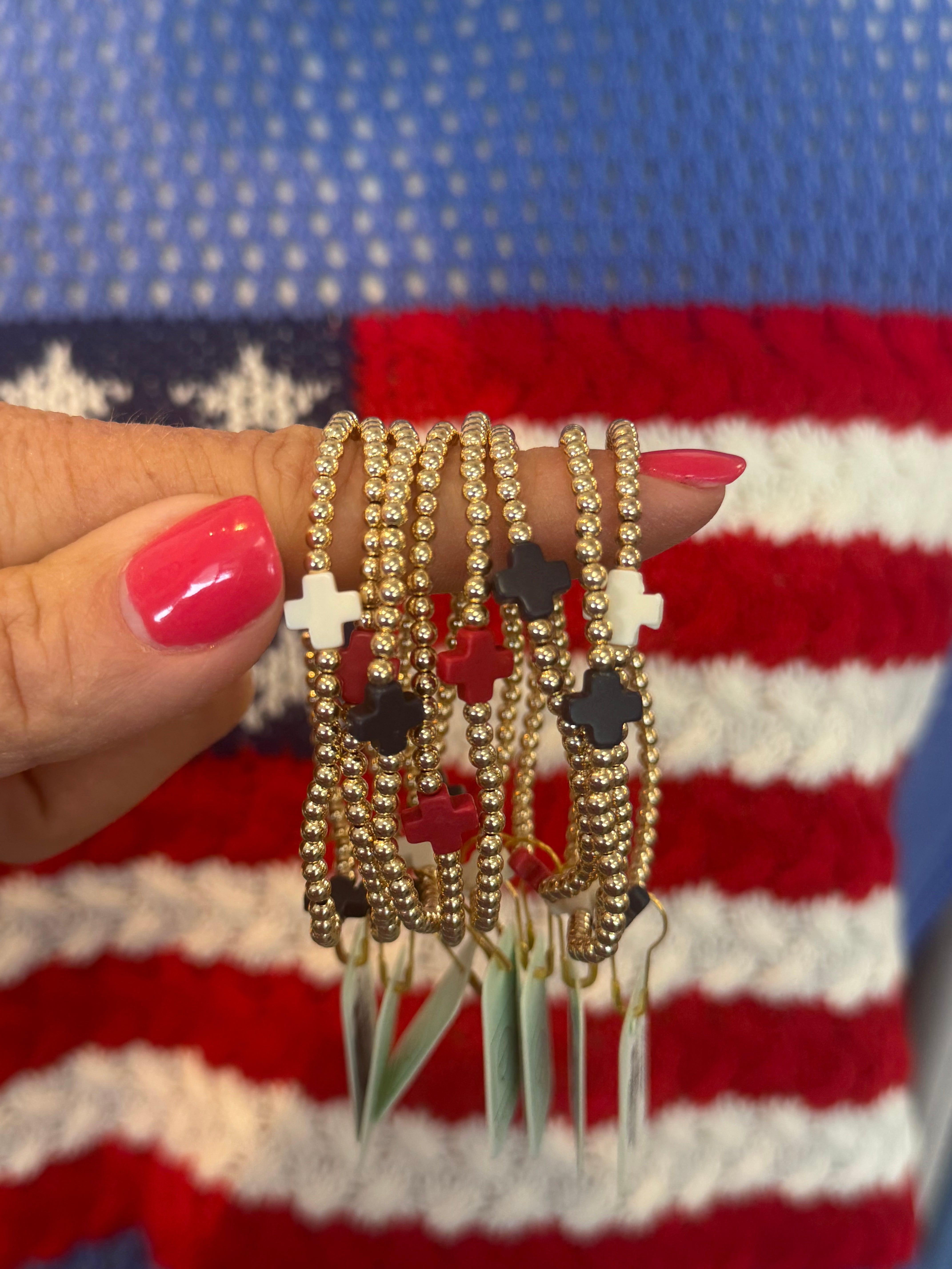 Signature Cross Gold 3mm Firecracker-260 eNewton-The Lovely Closet-The Lovely Closet, Women's Fashion Boutique in Alexandria, KY