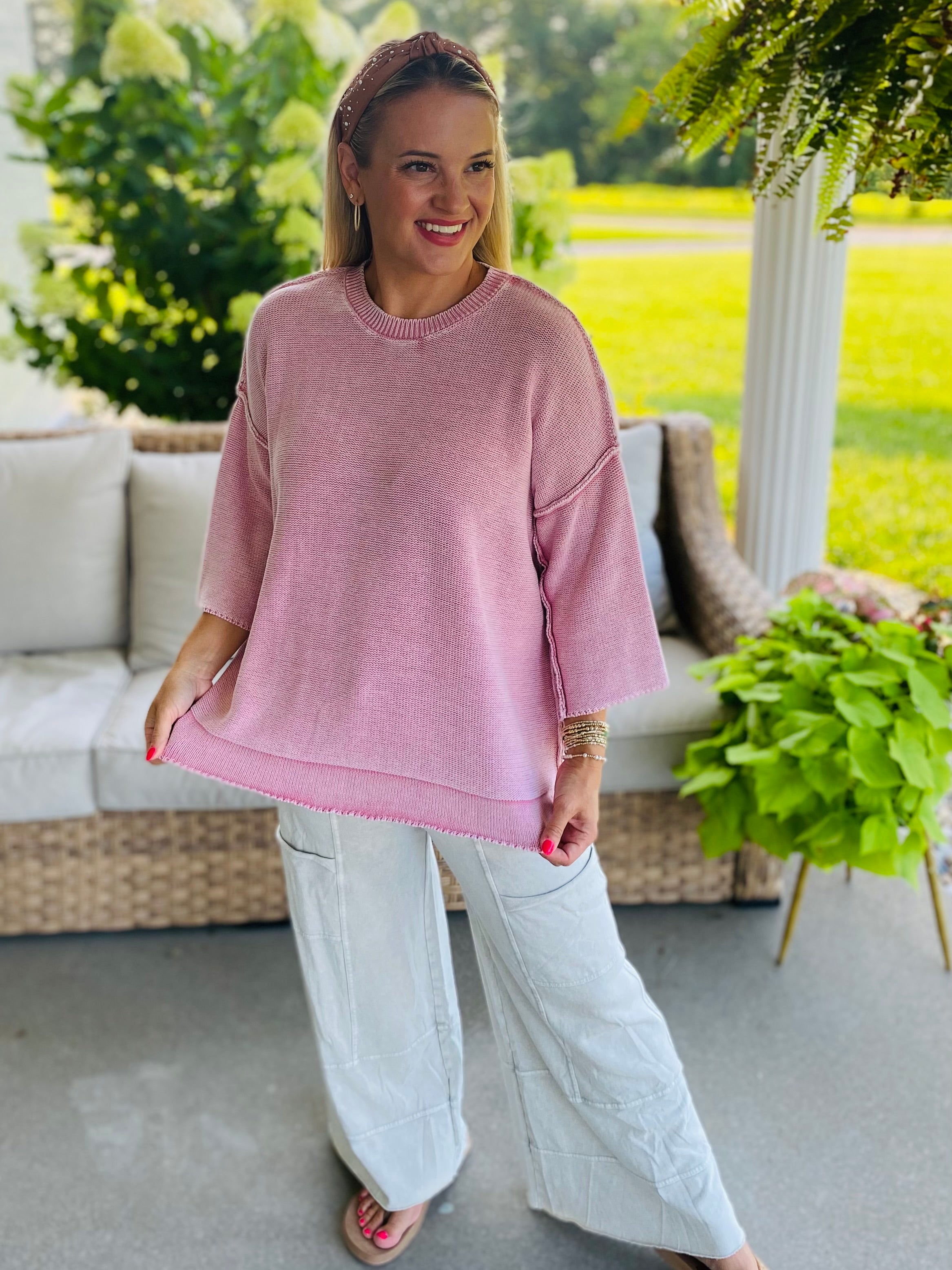 Picking Berries Sweater-100 Short Sleeve Tops-easel-The Lovely Closet, Women's Fashion Boutique in Alexandria, KY
