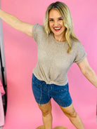 Sand and Sun Twist Knot Top-100 Short Sleeve Tops-GILLI-The Lovely Closet, Women's Fashion Boutique in Alexandria, KY