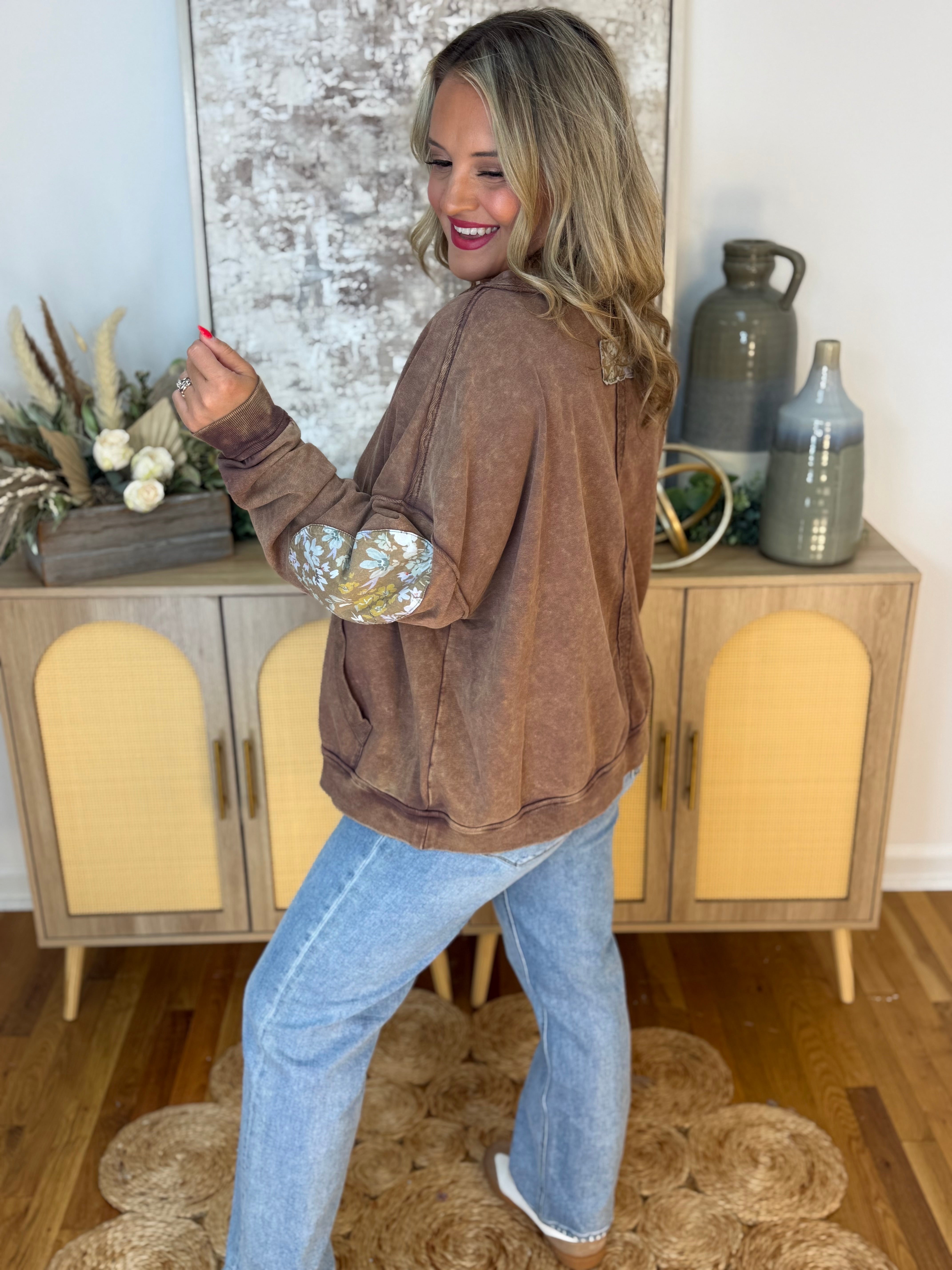 Easy Living Hooded Pullover-110 Long Sleeve Top-J.nna-The Lovely Closet, Women's Fashion Boutique in Alexandria, KY