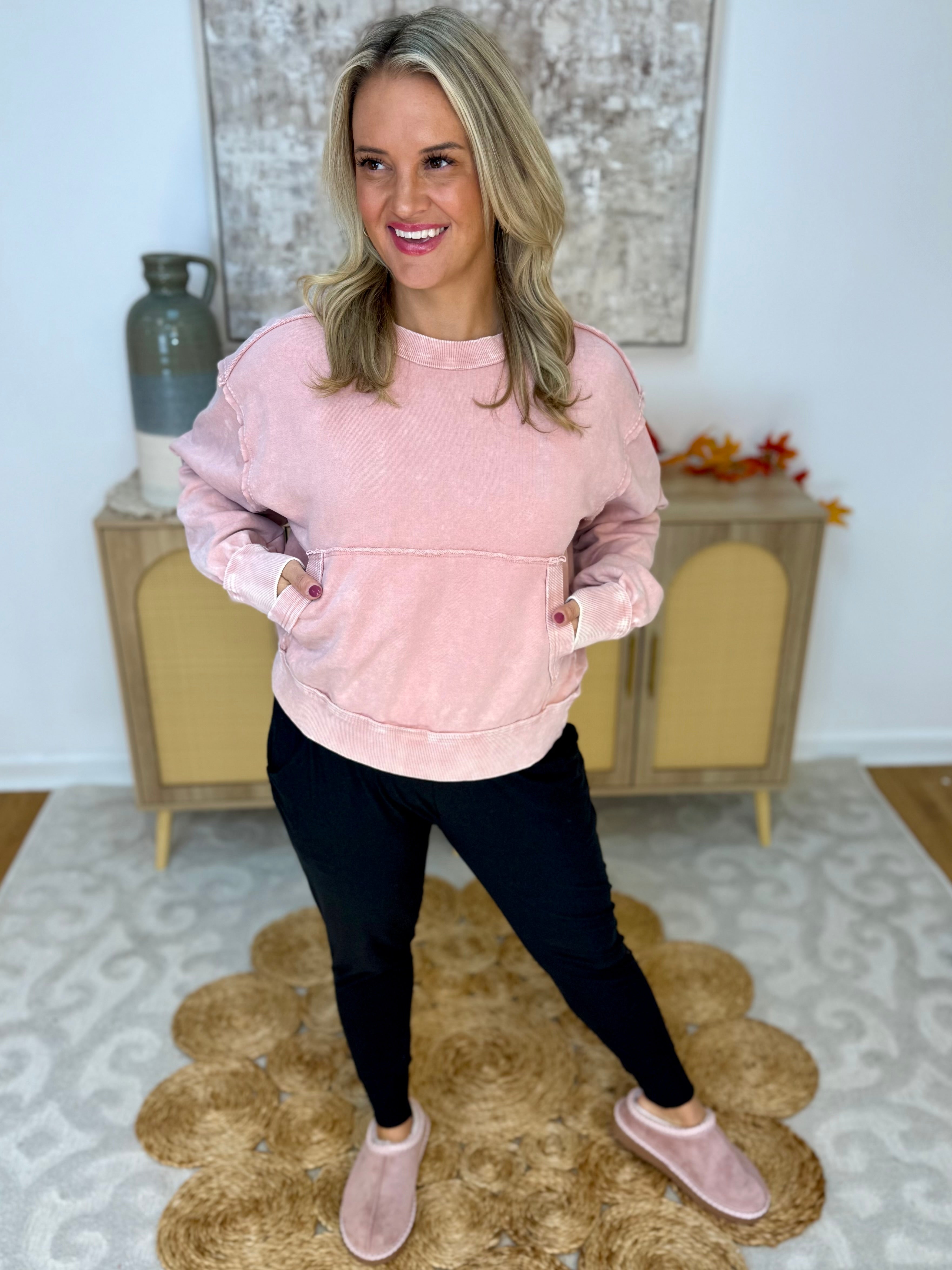 Make Me Blush Mineral Wash Pullover-110 Long Sleeve Top-White Birch-The Lovely Closet, Women's Fashion Boutique in Alexandria, KY