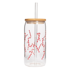 Candy Cane 17 oz Glass w/ Straw & Lid-310 Gift-Sweet Water Decor-The Lovely Closet, Women's Fashion Boutique in Alexandria, KY