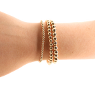 6MM Gold Beaded Bracelet: Extended 7.25 inch-bracelet-Beaded Blondes-The Lovely Closet, Women's Fashion Boutique in Alexandria, KY