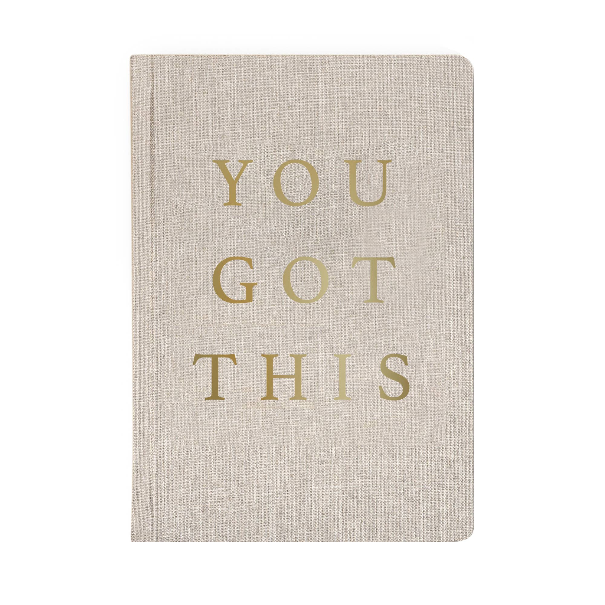 You Got This - Tan and Gold Foil Fabric Journal-310 Gift-Sweet Water Decor-The Lovely Closet, Women's Fashion Boutique in Alexandria, KY