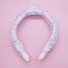 Sequin Knotted Grils Hair Band - White-360 Carolines Closet-Frog Sac-The Lovely Closet, Women's Fashion Boutique in Alexandria, KY