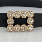 Rhinestone Diamond Buckle Belt - Black-280 Accessories-ACCITY-The Lovely Closet, Women's Fashion Boutique in Alexandria, KY