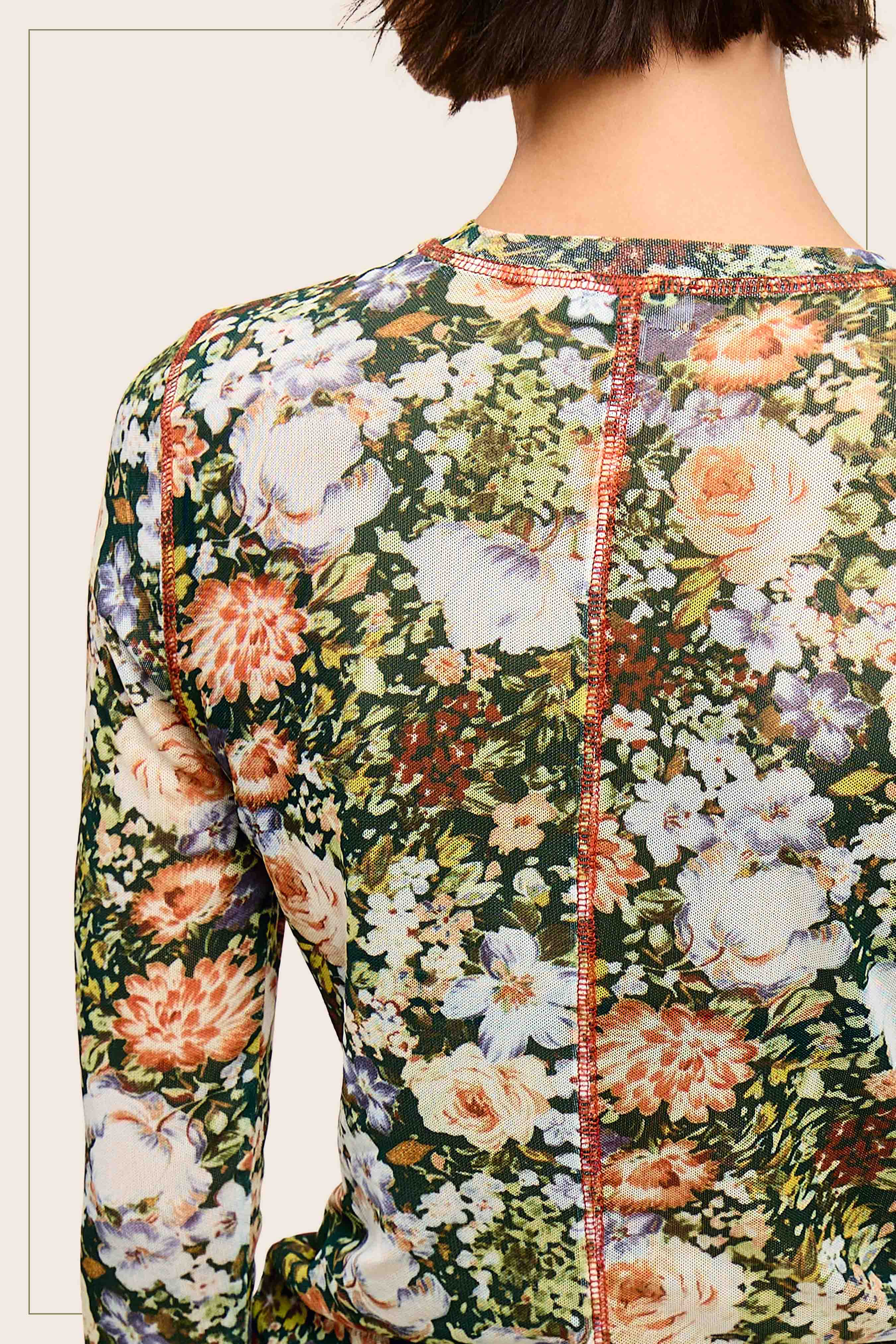 FINAL SALE - Sheer Long Sleeve Mesh Layering Top - Hazelnut-110 Long Sleeve Top-La Miel-The Lovely Closet, Women's Fashion Boutique in Alexandria, KY