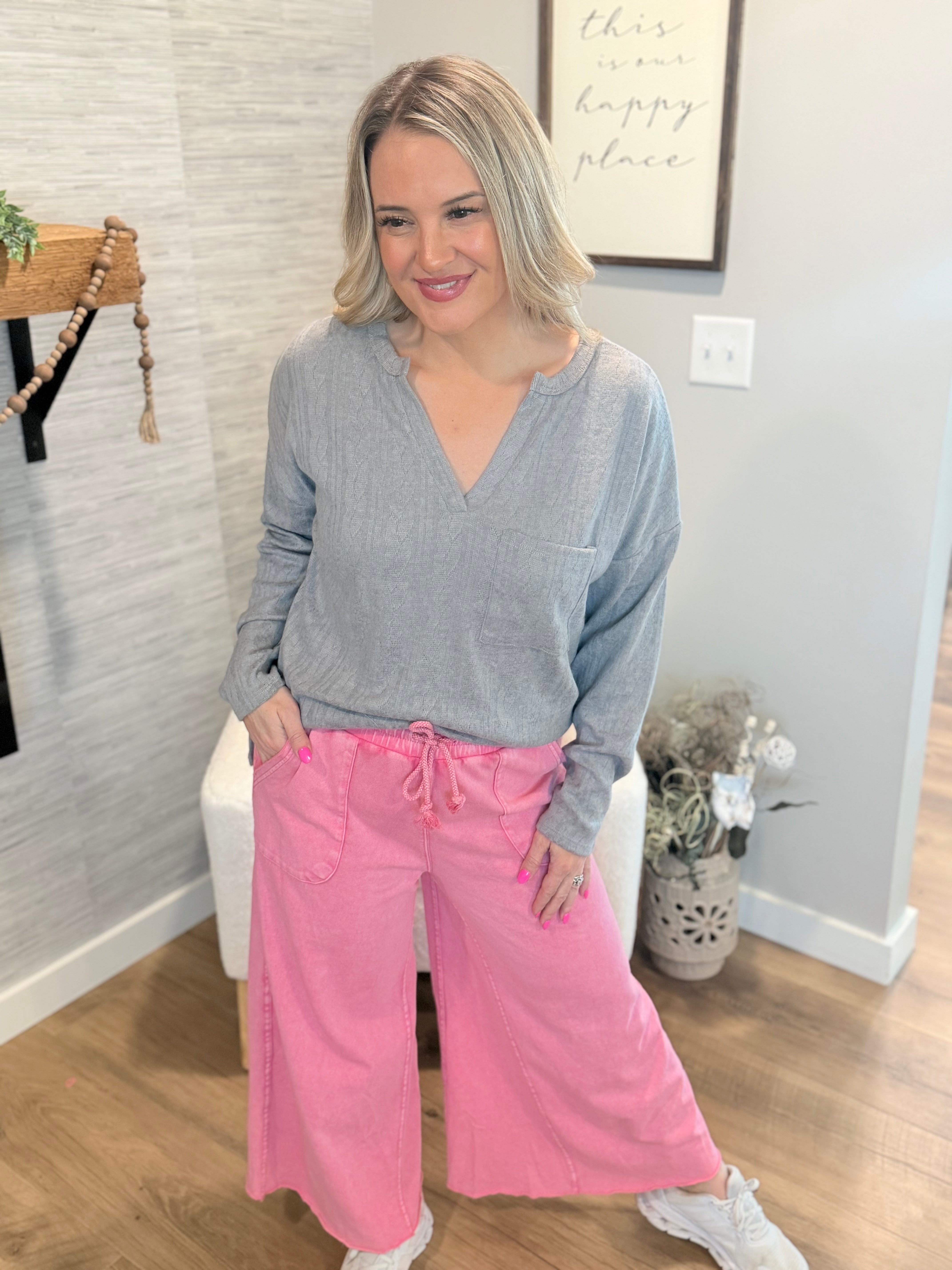 Cozy Day Long Sleeve Top-110 Long Sleeve Top-bibi-The Lovely Closet, Women's Fashion Boutique in Alexandria, KY