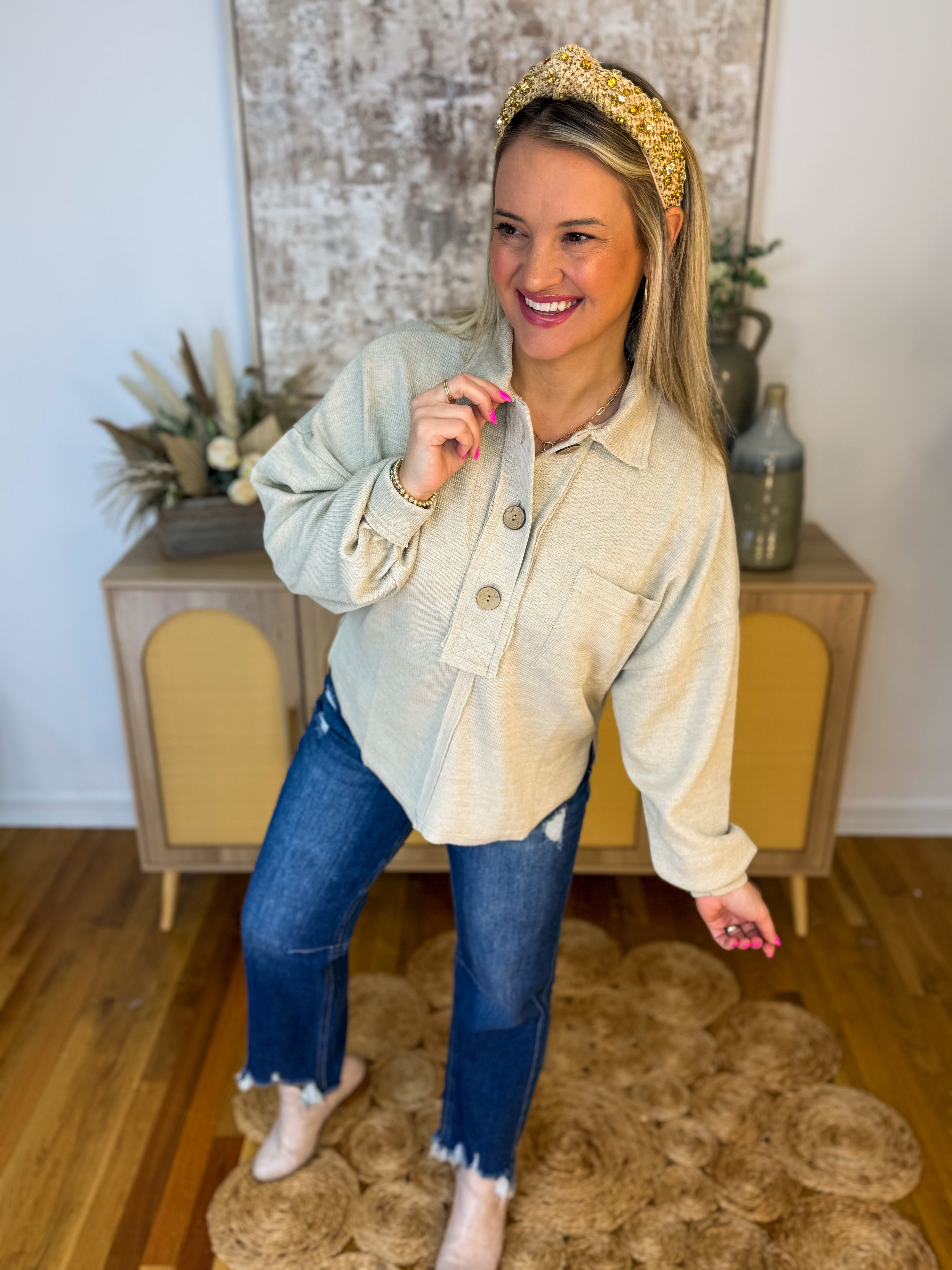 Charming Pullover-110 Long Sleeve Top-Blu Pepper-The Lovely Closet, Women's Fashion Boutique in Alexandria, KY