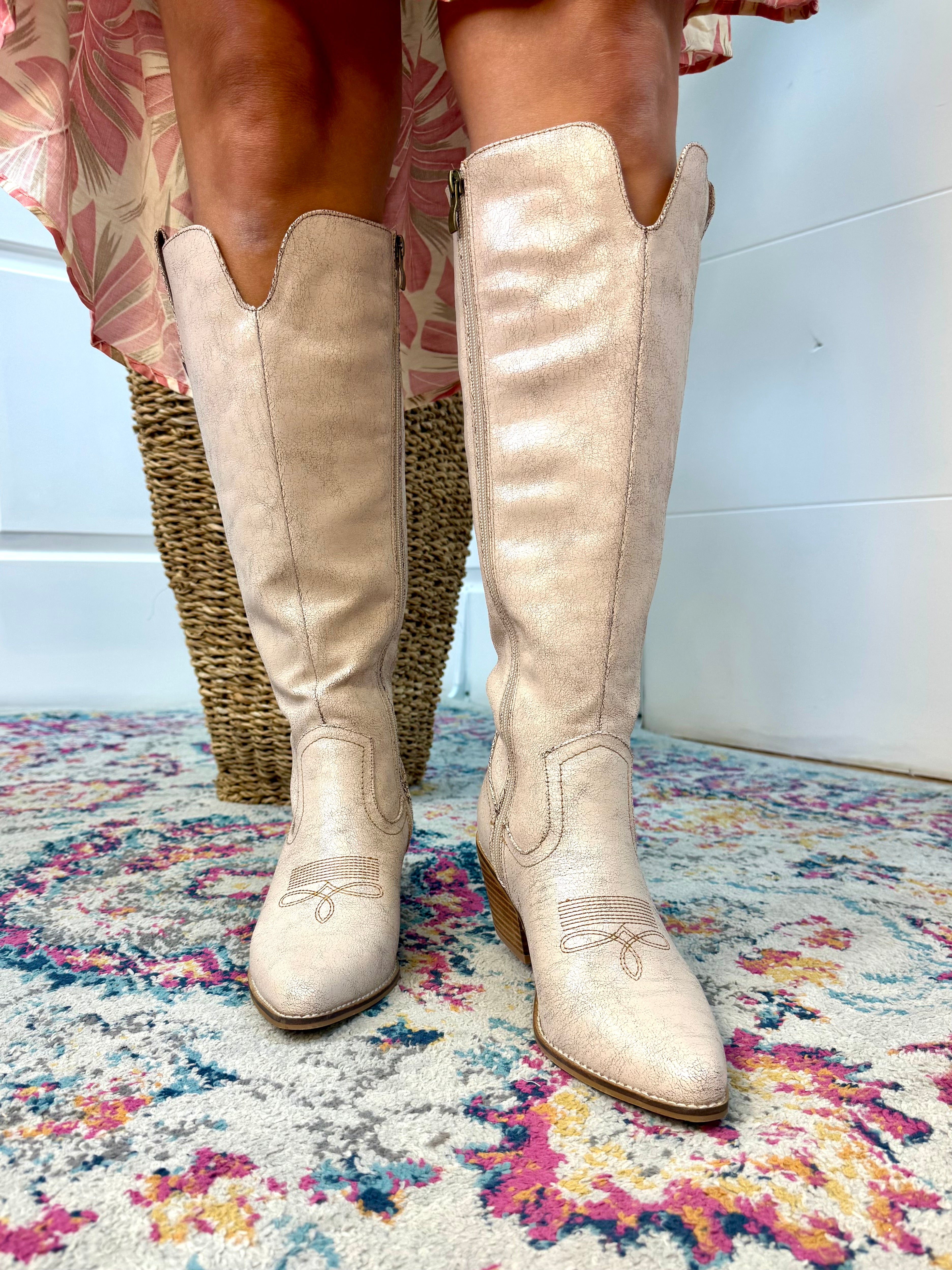 FINAL SALE Corkys Hat's Off - Putty Crackle Boot-270 Shoes-Corkys-The Lovely Closet, Women's Fashion Boutique in Alexandria, KY