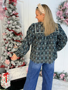 Mistletoe Magic Blouse-110 Long Sleeve Top-Anniewear-The Lovely Closet, Women's Fashion Boutique in Alexandria, KY