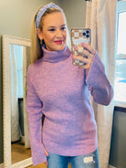 Lilac Rose Sweater-140 Sweaters-easel-The Lovely Closet, Women's Fashion Boutique in Alexandria, KY