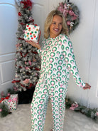 Mary Square Rosy Wreaths Annie Pant Set-350 Holiday-Mary Square-The Lovely Closet, Women's Fashion Boutique in Alexandria, KY
