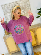 Peace Patch Front Pullover-150 Sweatshirts-The Lovely Closet-The Lovely Closet, Women's Fashion Boutique in Alexandria, KY