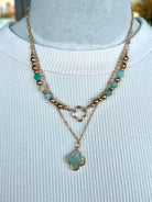 Salt Water Clover Necklace-The Lovely Closet-The Lovely Closet, Women's Fashion Boutique in Alexandria, KY