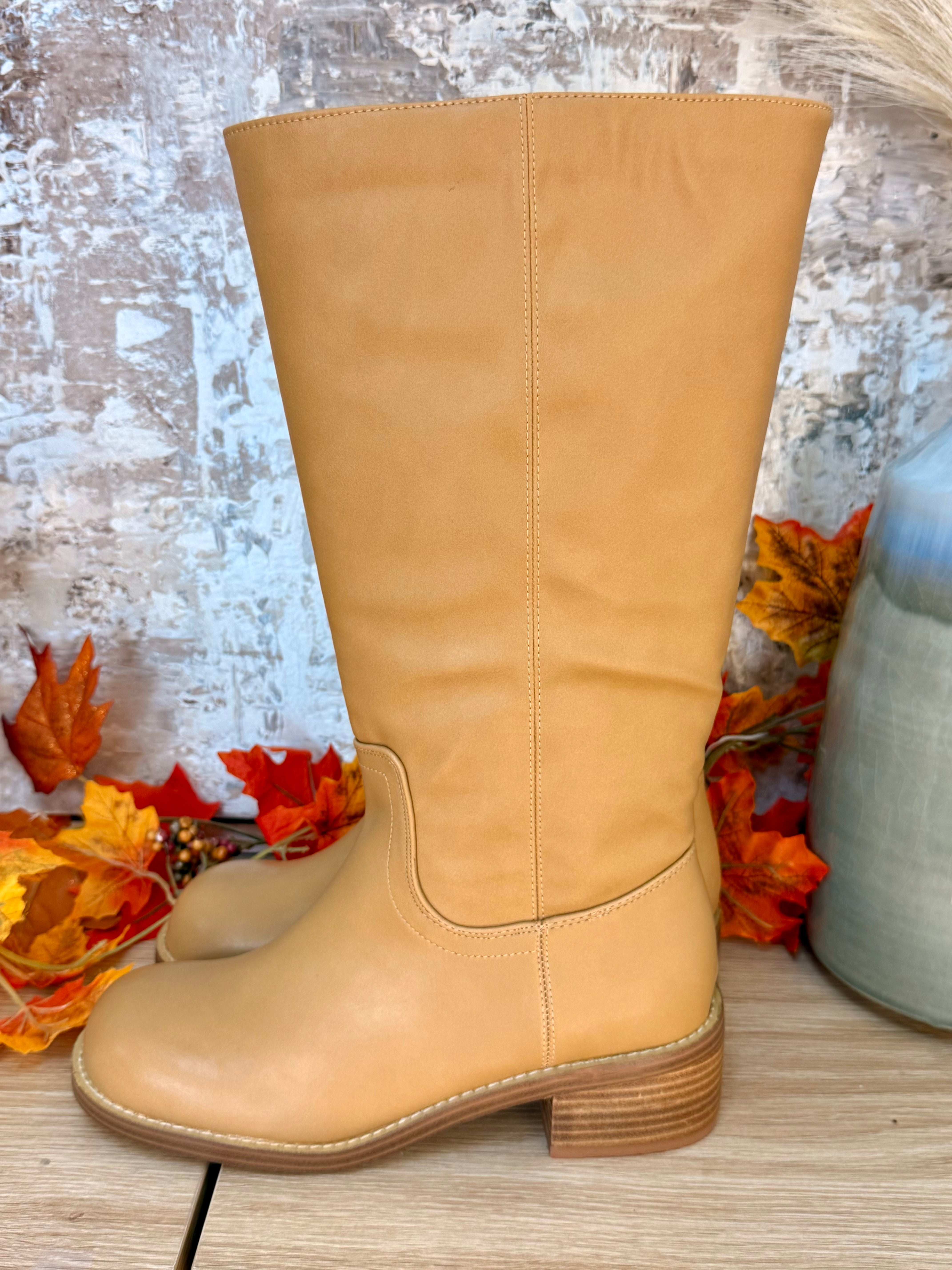 Corkys Put Up or Shut Up Boot - Camel Wide Calf-270 Shoes-Corkys-The Lovely Closet, Women's Fashion Boutique in Alexandria, KY