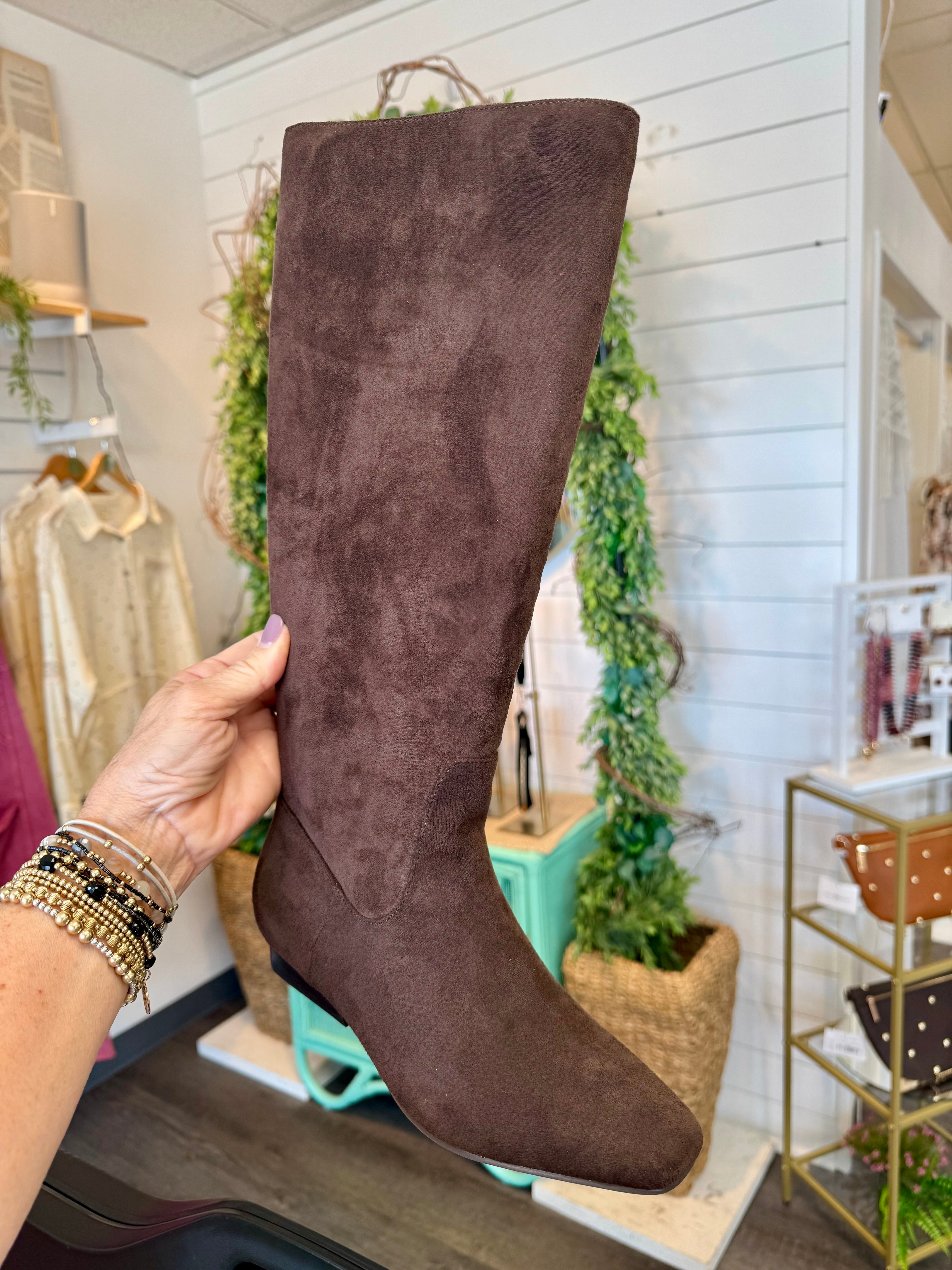 Corkys Make 'em Jealous Boot - Chocolate-270 Shoes-Corkys-The Lovely Closet, Women's Fashion Boutique in Alexandria, KY