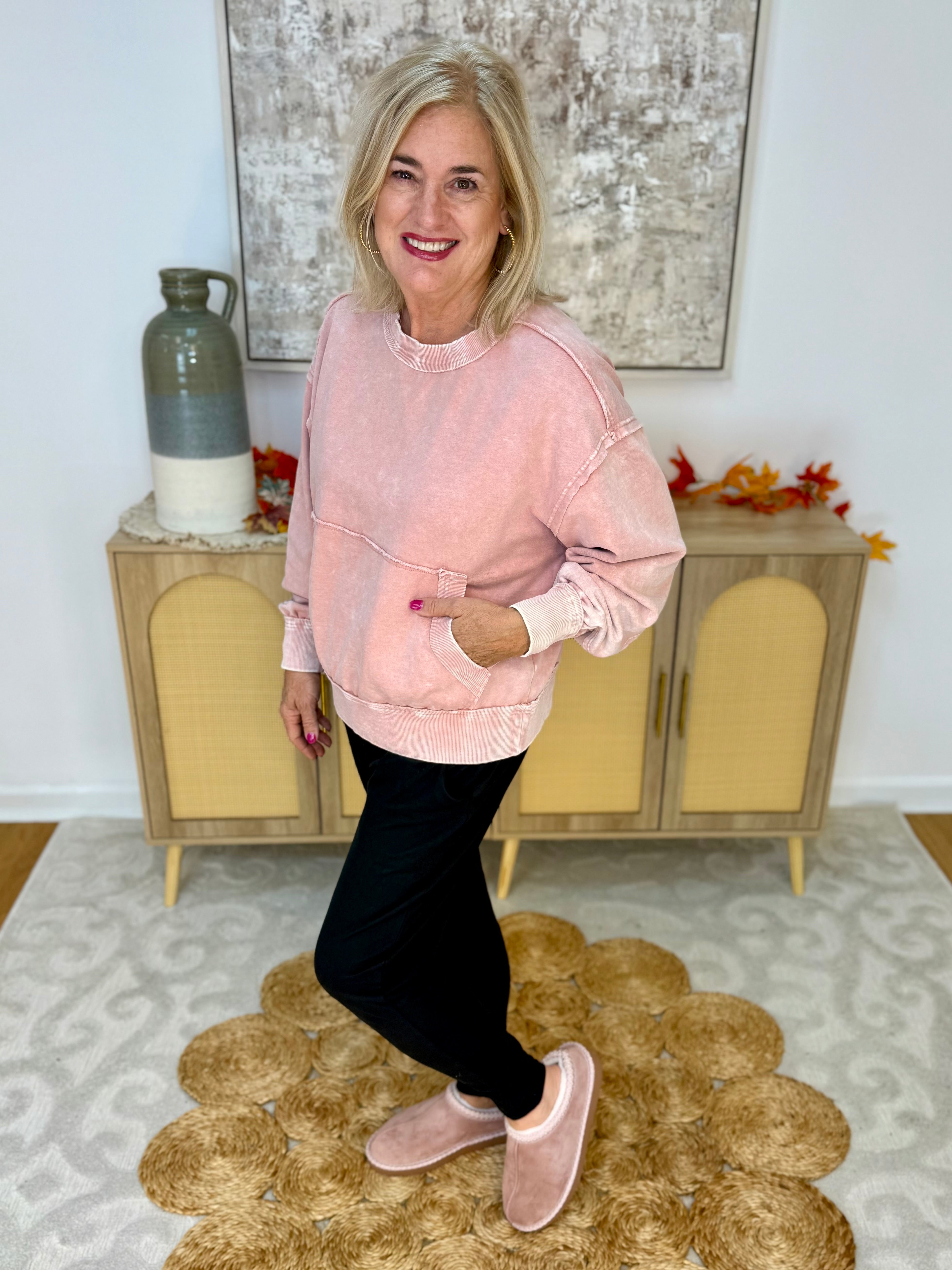 Make Me Blush Mineral Wash Pullover-110 Long Sleeve Top-White Birch-The Lovely Closet, Women's Fashion Boutique in Alexandria, KY
