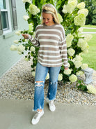 Thinking About Summer Evenings - Mocha-140 Sweaters-The Lovely Closet-The Lovely Closet, Women's Fashion Boutique in Alexandria, KY