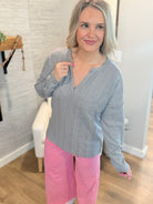 Cozy Day Long Sleeve Top-110 Long Sleeve Top-bibi-The Lovely Closet, Women's Fashion Boutique in Alexandria, KY