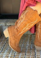 FINAL SALE - Corkys Headliner Faux Suede Boot - Tobacco-270 Shoes-Corkys-The Lovely Closet, Women's Fashion Boutique in Alexandria, KY