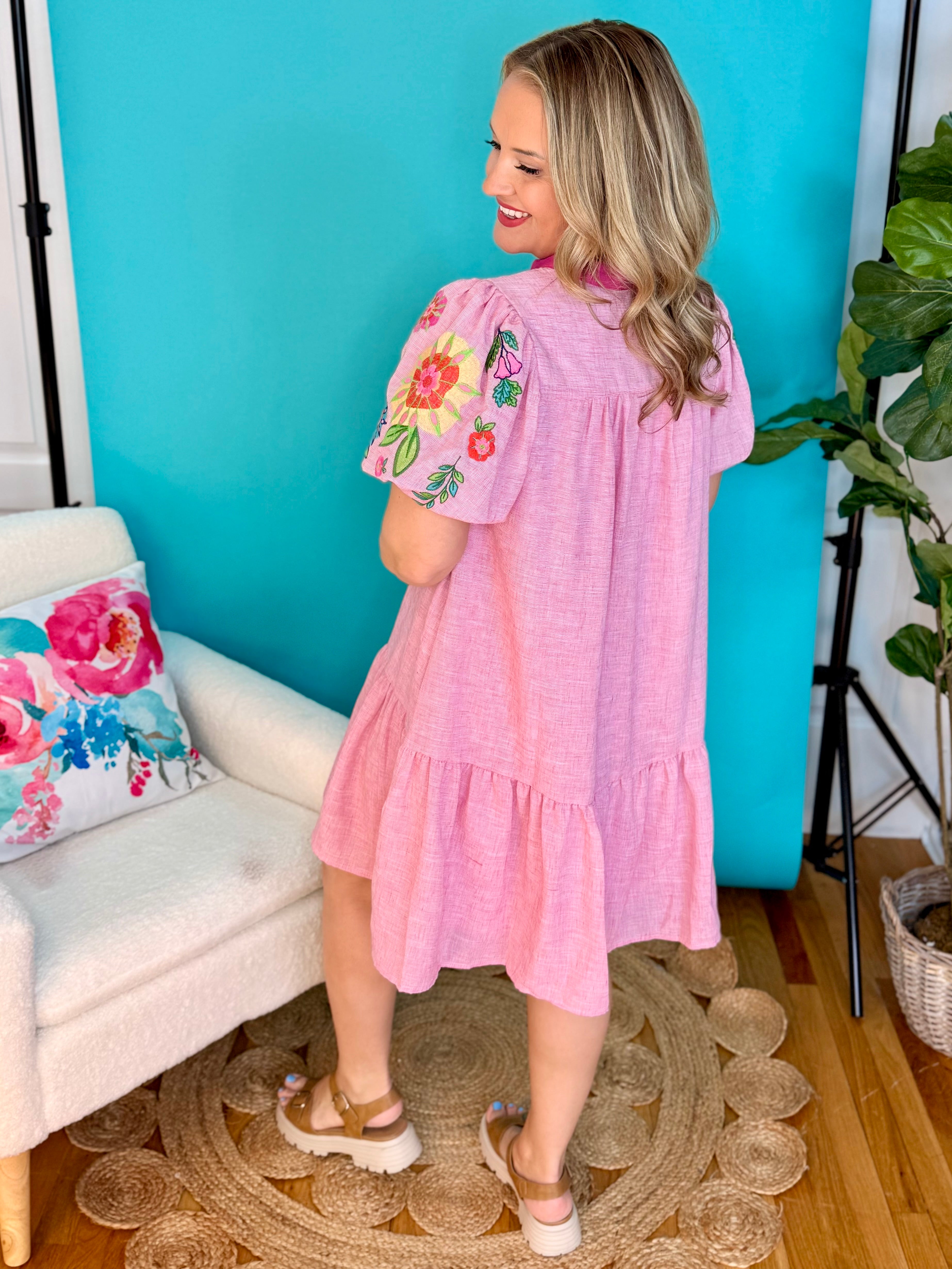 Sweet in Pink Dress-180 Dresses-umgee-The Lovely Closet, Women's Fashion Boutique in Alexandria, KY