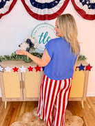 American Flag Open Stitch Top-120 Sleeveless Tops-Anniewear-The Lovely Closet, Women's Fashion Boutique in Alexandria, KY