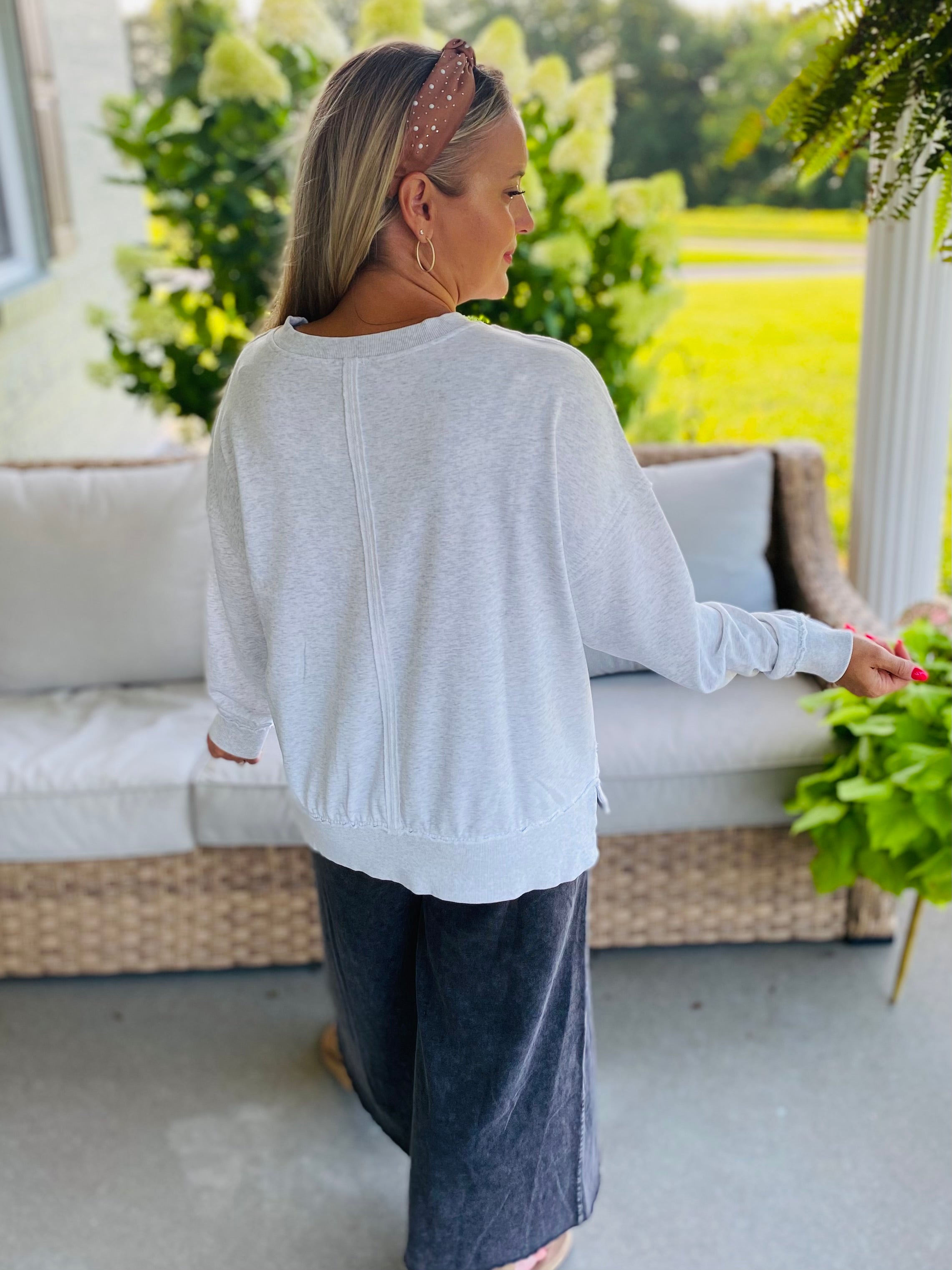 Cottage Garden Pullover-110 Long Sleeve Top-easel-The Lovely Closet, Women's Fashion Boutique in Alexandria, KY