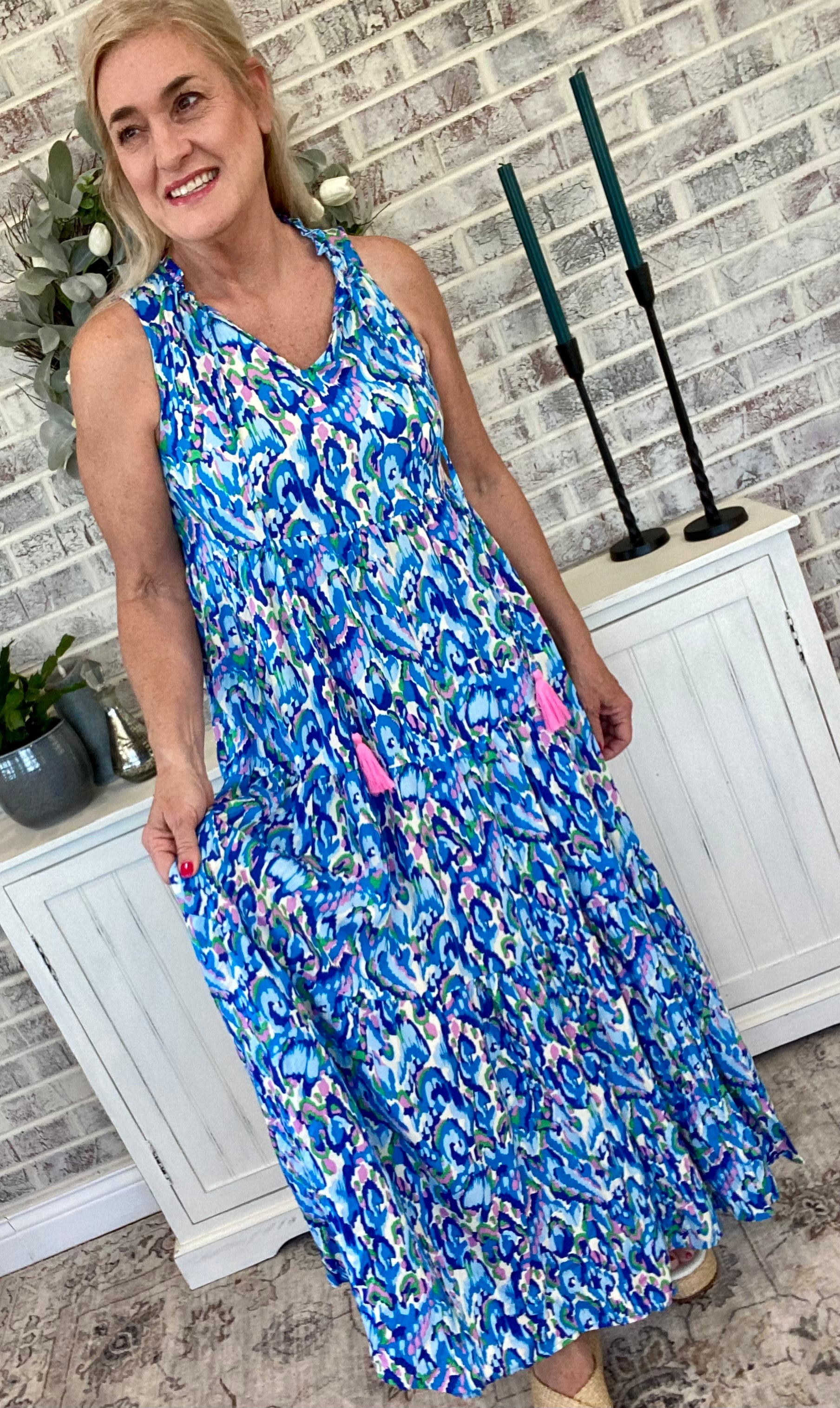 Sea Side Chic Maxi Dress-Dresses-The Lovely Closet-The Lovely Closet, Women's Fashion Boutique in Alexandria, KY
