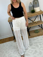 Island Time Crochet Pants - White-240 Pants-The Lovely Closet-The Lovely Closet, Women's Fashion Boutique in Alexandria, KY