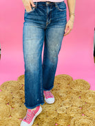 RISEN - High Rise Straight Jeans-210 Jeans-Risen-The Lovely Closet, Women's Fashion Boutique in Alexandria, KY